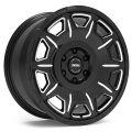 Skill Wheels SV164 8x20 8x165,1 ET50 121,3 чёрный матовый + полированные спицы